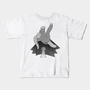 Sketch Style - Hand of Secret - B&W Kids T-Shirt